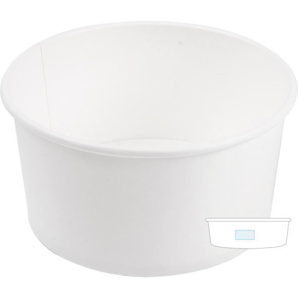 Cardboard rim salad bowls